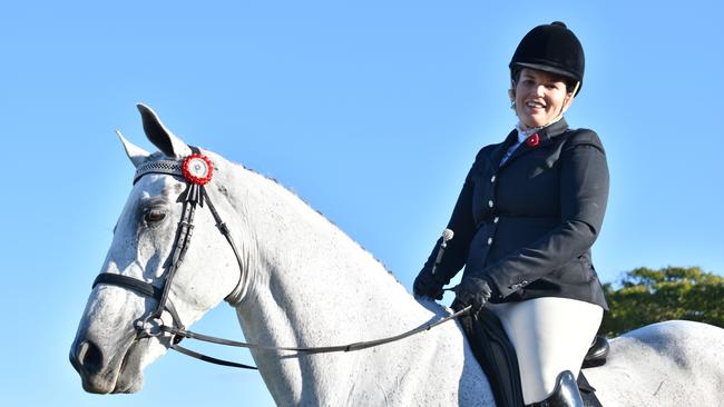 Amber Greenhalgh of Proserpine had a successful day out on Friday, winning Champion Local Hack and Champion Hack of the Show on mare ‘Su-am Efferescent’. Picture: Kirra Grimes