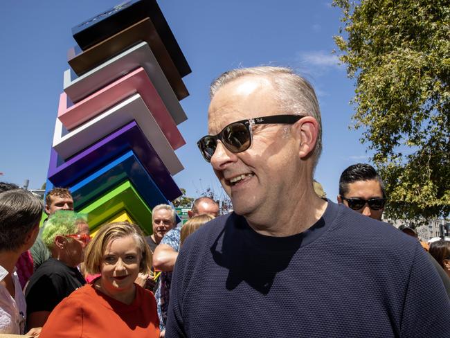 Prime Minister Anthony Albanese says he will become the first sitting PM to march in a Mardi Gras parade. Picture: NCA NewsWire / Dylan Coker