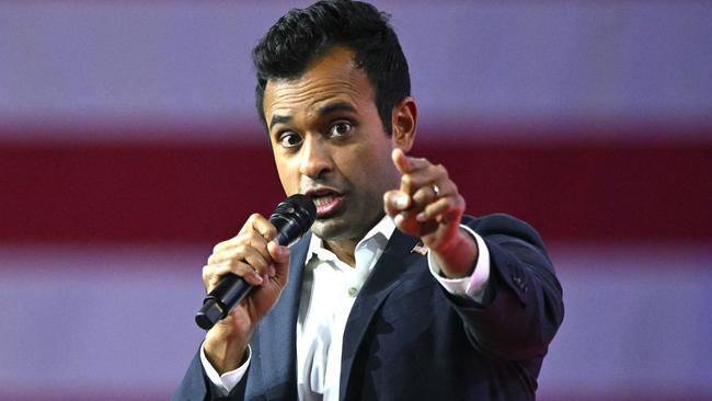 Vivek Ramaswamy, a high-octane Indian-American entrepreneur, established himself in the primary as a meticulous rebroadcaster of Trumpian ideology. Picture AFP