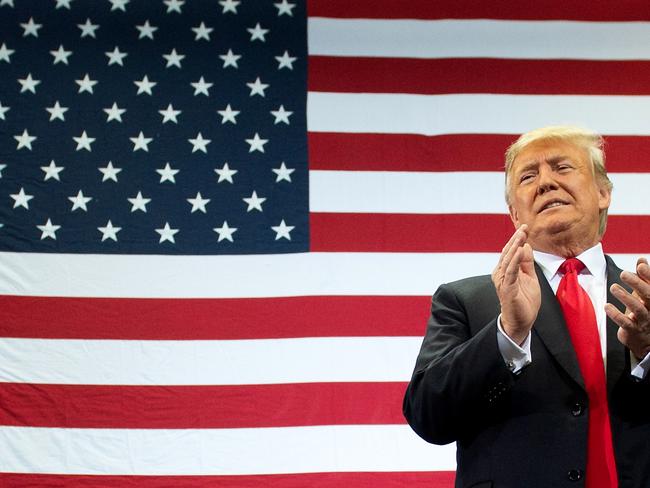 US President Donald Trump attends a campaign rally in Estero, Florida, on October 31, 2018. (Photo by SAUL LOEB / AFP)