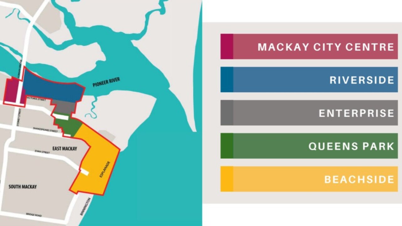 The different components of the Mackay Waterfront Priority Development. Picture: Supplied