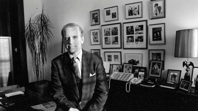 Portrait of Senator Joe Biden in his office shot in September of 1988. The Senator had just returned at this point to his duties having suffered an aneurysm which was life threatening. Picture: Joe McNally/Getty Images