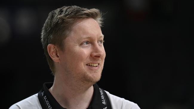 TOWNSVILLE, AUSTRALIA – FEBRUARY 26: Fire coach Shannon Seebohm looks on before the start of game two of the WNBL Semi Final series between Townsville Fire and Perth Lynx at Townsville Entertainment Centre, on February 26, 2025, in Townsville, Australia. (Photo by Ian Hitchcock/Getty Images)