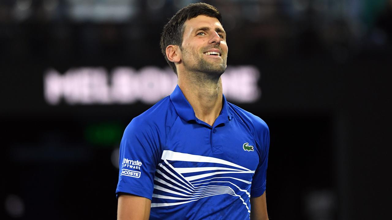 Novak Djokovic faces Lucas Pouille in the Australian Open semi-finals. (AAP Image/Lukas Coch)