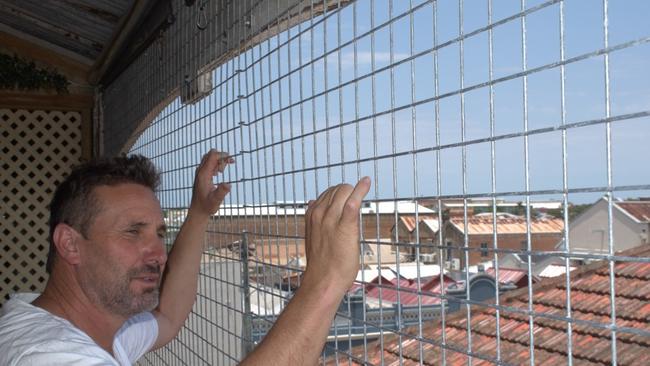 Maryborough CBD resident Daniel Beattie has had to install multiple security cameras and bars on his windows as crims wreak havoc in the city's streets. PHOTOS: Phillip Clynes-Clinton