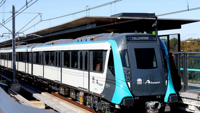 Sydney Metro's new trains for the City &amp; Southwest line. The future of an extension of the Metro between Sydenham and Bankstown remains under a funding cloud. Picture: Supplied by NSW Government