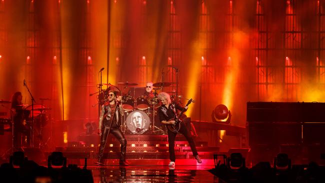 Adam Lambert and Queen on stage. The band is about to start a US tour. Picture: Supplied