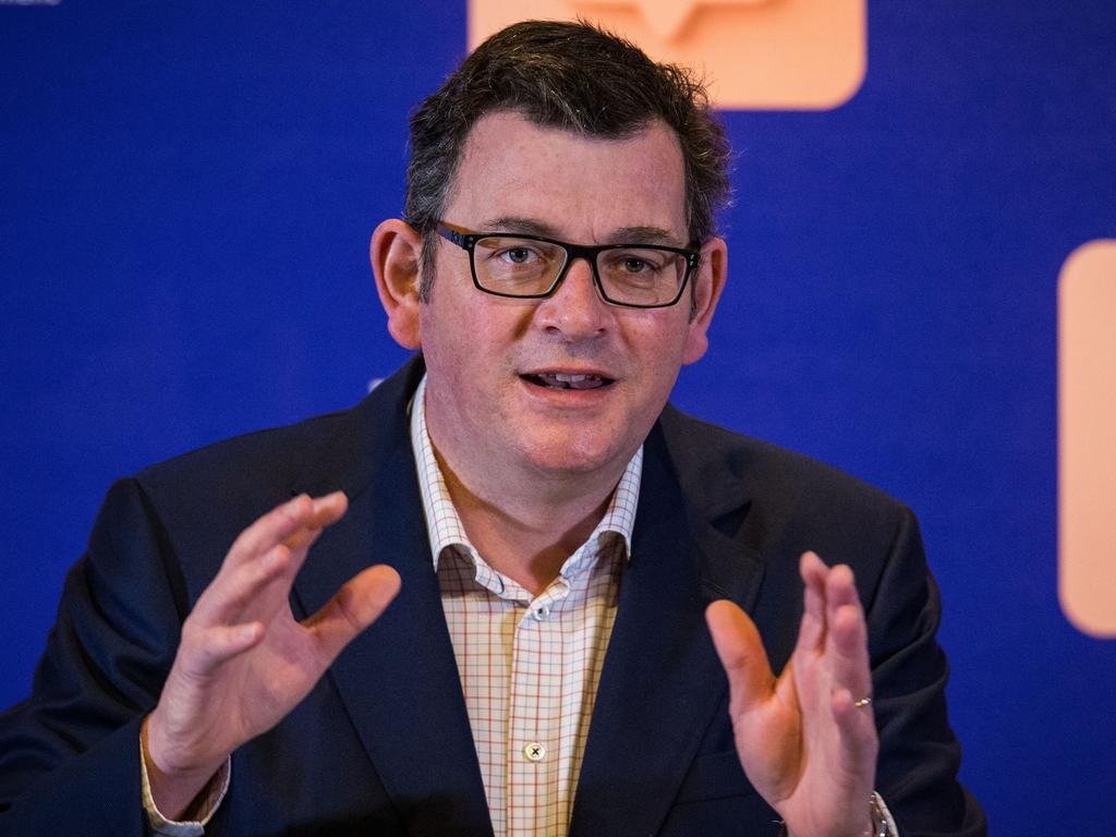 Premier of Victoria, Daniel Andrews speaks to the media. Picture: Darrian Traynor/Getty Images