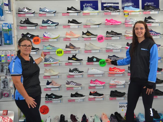 SUPPORTING LOCALS: Cathy Goodhew from local business First Sport with her employee Chloe Sims. Photo: Madeline Grace