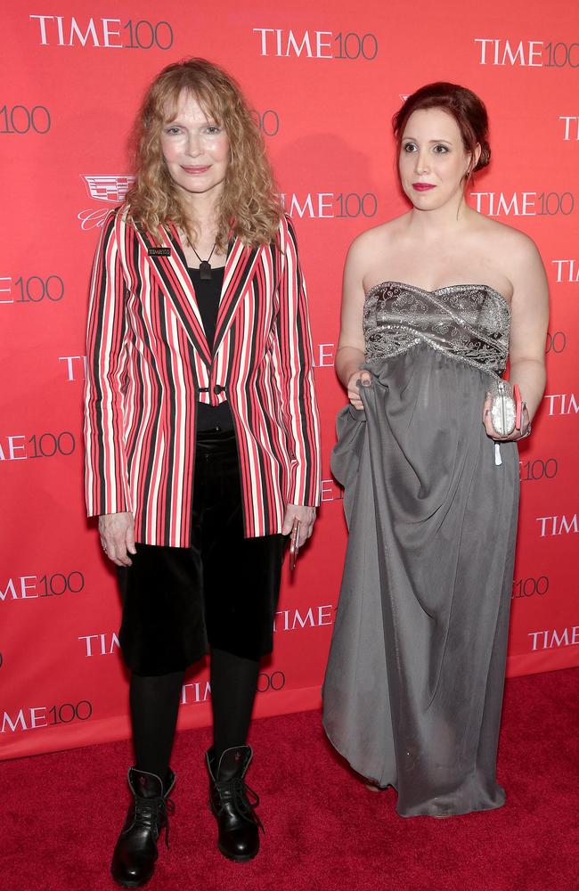 Mia Farrow and Dylan Farrow. Picture: Neilson Barnard/Getty/AFP