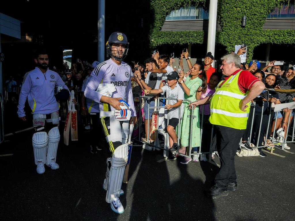 Fans flocked to India’s opening training in Adelaide. Picture: Mark Brake/Getty Images