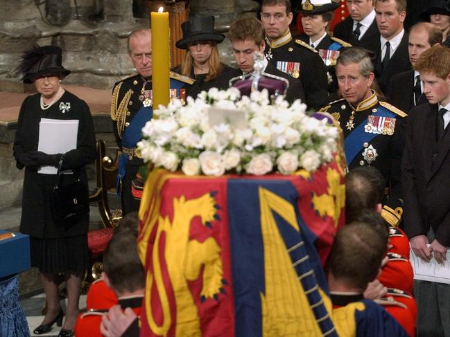 The Queen Mother’s funeral in 2002 cost around $A9 million. Picture: AFP