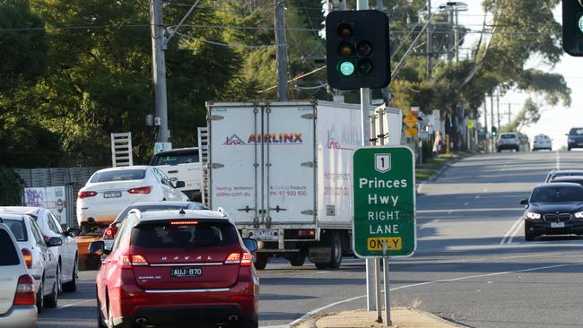 The Springvale intersection where a pregnant woman was hit, resulting in her losing her baby. Picture: Norm Oorloff