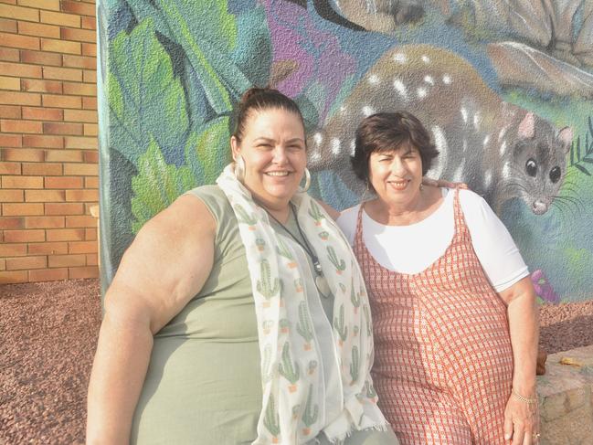 (From left) Lisa and Sarina enjoying Stanthorpe's Apple and Grape Harvest Festival on Saturday, March 2, 2024. Photo: Jessica Klein