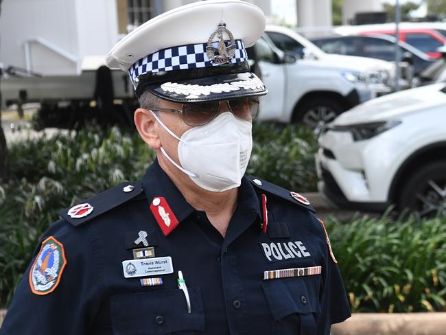 Assistant Commissioner Travis Wurst arrives at Territory Supreme Court. Picture: (A)manda Parkinson