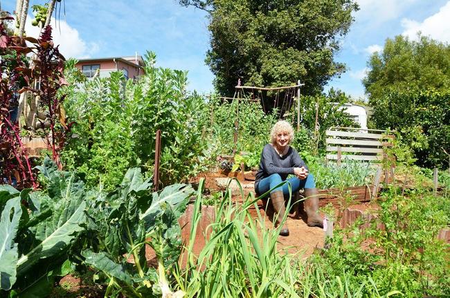 Elaine Wood at her "sustainable sanctuary" in Dunoon. Photo Contributed. Picture: Contributed