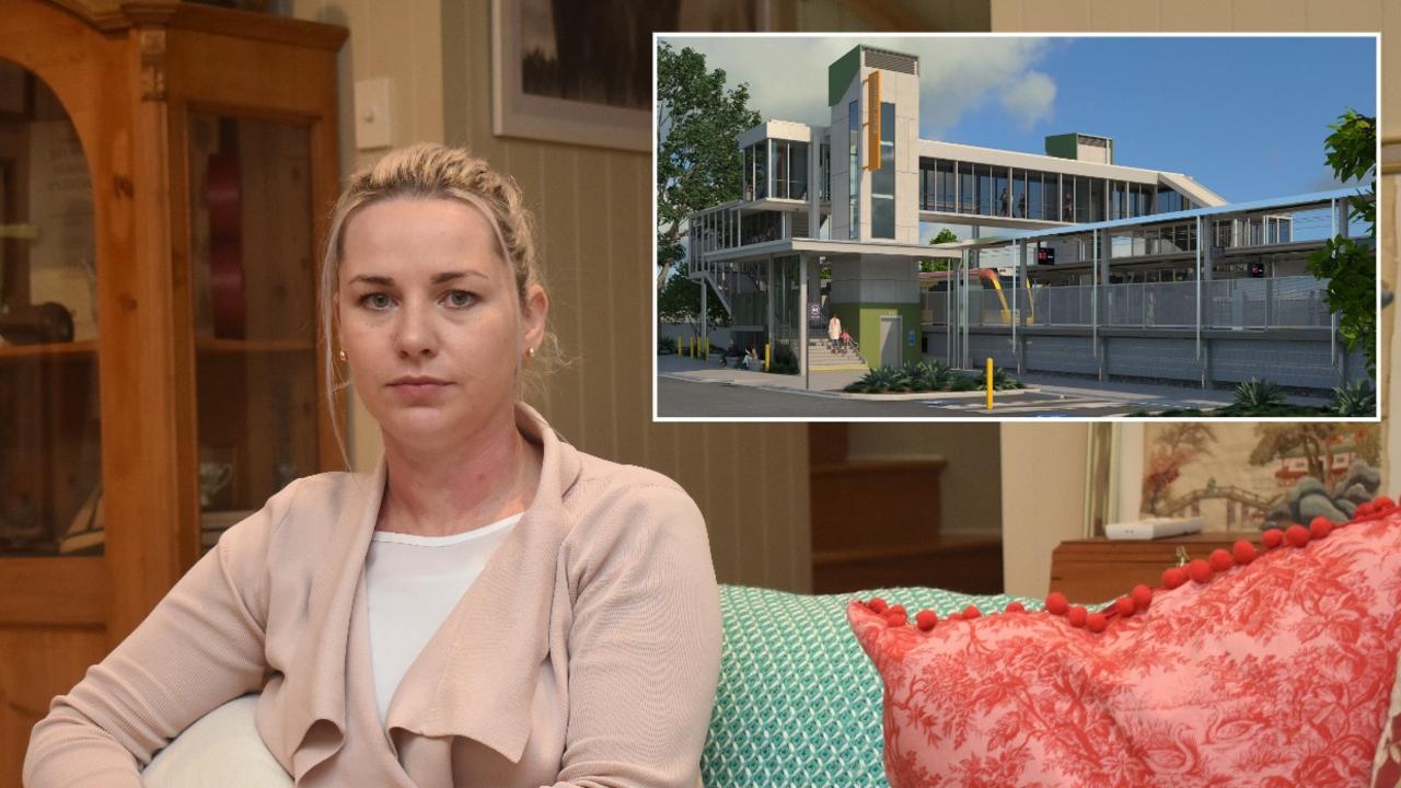 East Ipswich resident Skie Harris said not enough consultation was conducted with local residents about a new train station for the suburb and her family’s health was being severely impacted by nightworks.