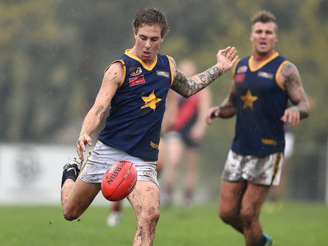 Mitch Jensen on the burst for EDFL club Essendon Doutta Stars. Picture: David Smith