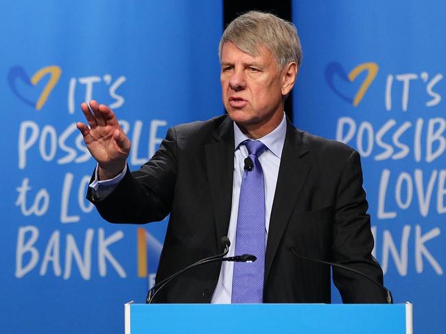 Chairman Roger Davis. Bank of Queensland annual general meeting at the Hilton in Brisbane. Pic Peter Wallis