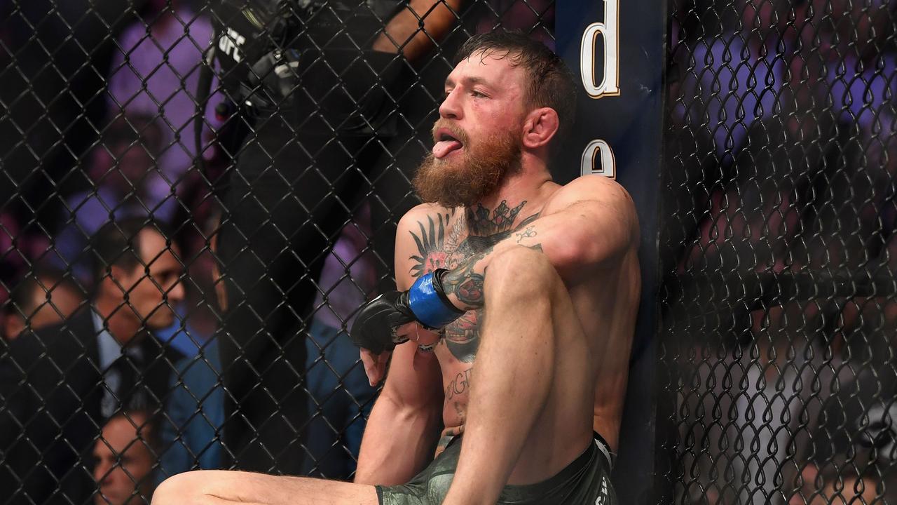 Conor McGregor after being defeated by Khabib (Photo by Harry How/Getty)