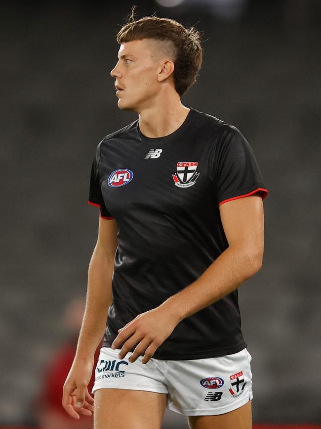 Can Jack Hayes play alongside two other ruckmen? Picture: Michael Willson / AFL Photos via Getty Images)