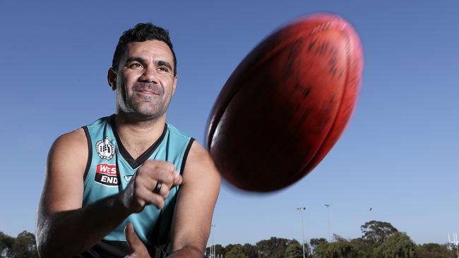 Former Port Adelaide and North Melbourne forward Lindsay Thomas has signed with Portland for the 2019 Adelaide Footy League season. Picture Sarah Reed