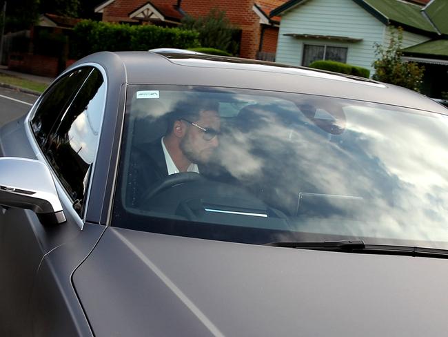 Salim Mehajer leaves his home the day after the party. Picture: Justin Sanson