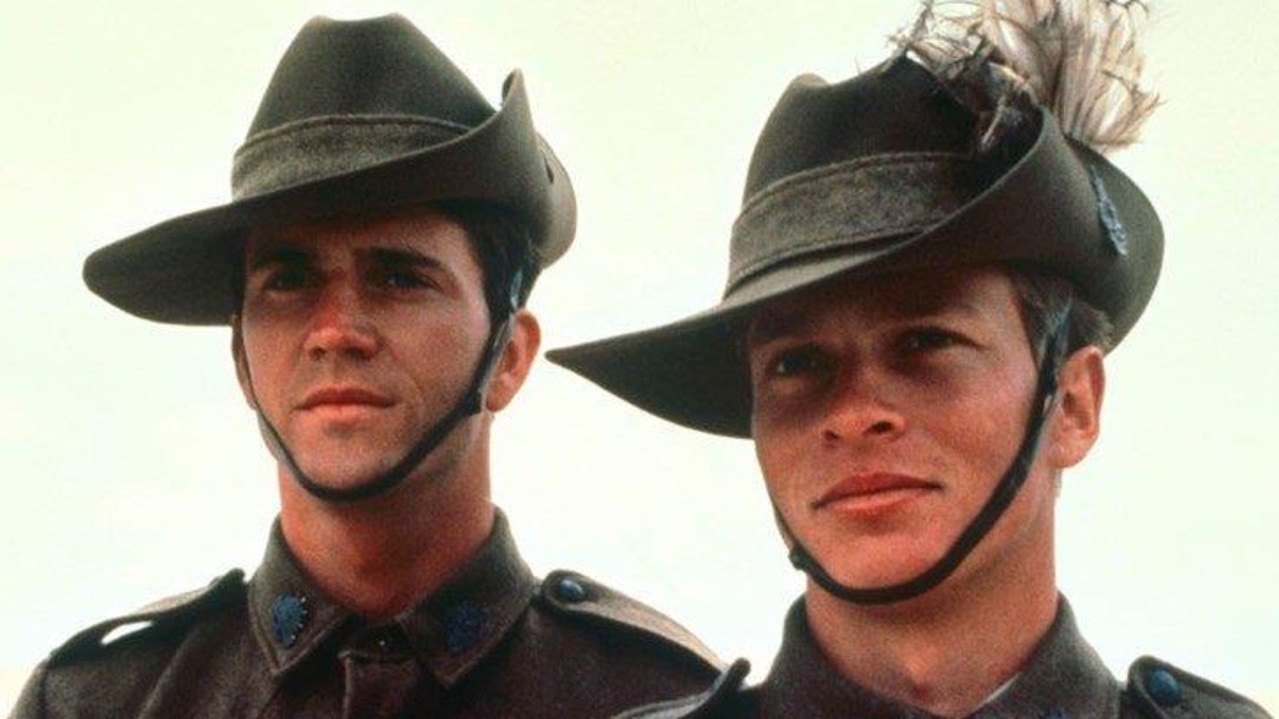 Mel Gibson and Mark Lee in a scene from Gallipoli.