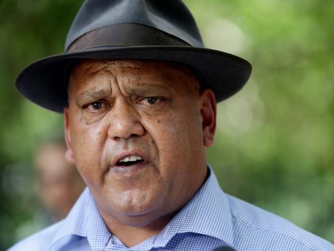 Parliament.  Noel Pearson speaks to media outside Parliament House. Pic Mark Calleja