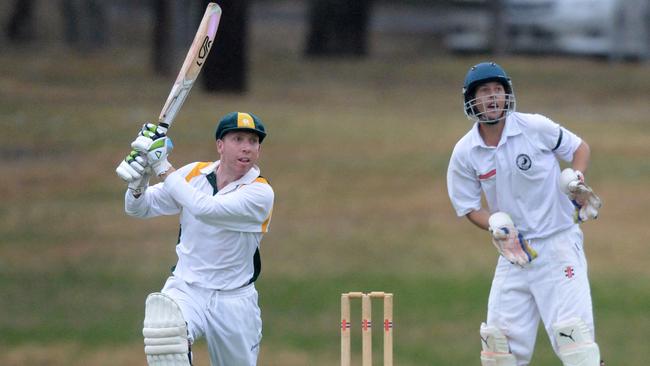 Riverside’s Andrew Villani turned it on with the bat. Picture: AAP/ Chris Eastman