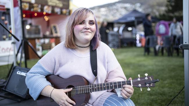 There will be live music (from performers like Alex Vermont, pictured) and plenty of food at Hobart Twilight Market at Long Beach. Picture: Supplied