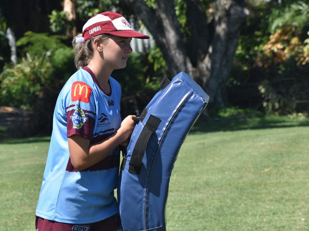 CQ Capras under-17 girls squad at pre-season training at Emmaus College, Rockhampton, on January 18, 2025.