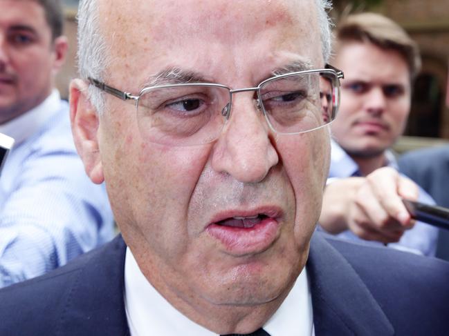 Eddie Obeid leaves court in Sydney.