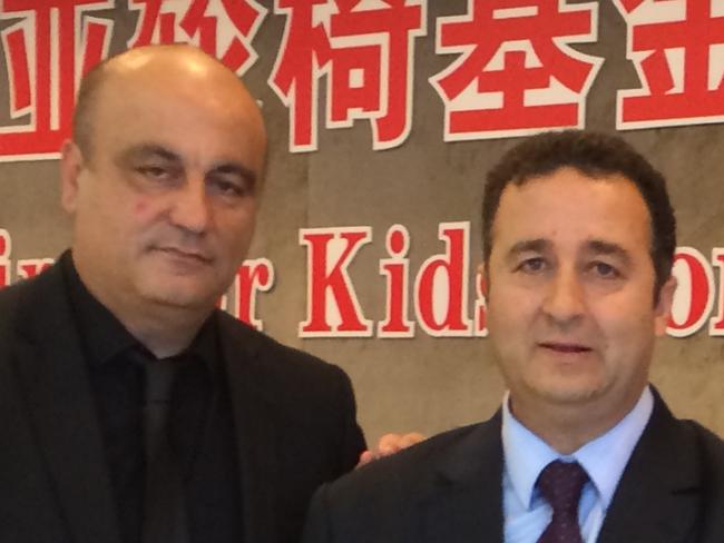 EXCLUSIVE, NO NEWS.COM, NO SKY, NO AUS, NO WEST AUS NSW Labor Mp Shaoquett Moselmane with human rights activist Gerry Georgatos on a trip to China in 2015 raising money to facilitate wheelchairs being sent to disabled children in China.