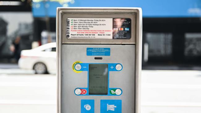 SYDNEY, AUSTRALIA - NewsWire Photos May 17, 2021: A street parking ticket machine in Sydney CBD.Picture: NCA NewsWire / James Gourley