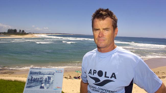 Bondi rescue star Terry McDermott has died, with the program honouring him as “one of the nicest watermen to don a jersey”, pictured in 2007.