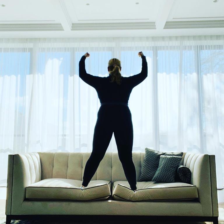 Rebel has been jumping for joy at her success. Picture: Instagram/Rebel Wilson