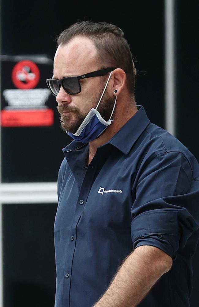 Benjamin Robert McDonald-Henman leaving Brisbane Magistrates Court. Picture: Liam Kidston