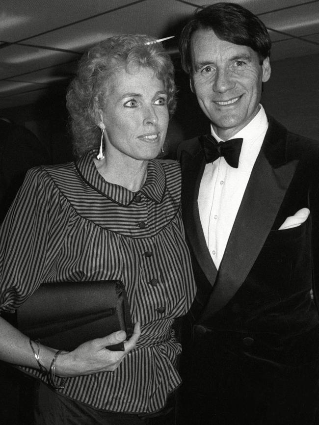 Michael Palin and Helen Gibbins at a drama awards show in 1986. Source: Supplied