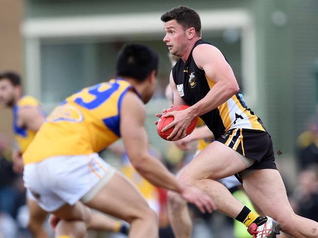 EFL (Division 1 Seniors) Preliminary Final: Balwyn versus Noble Park at Bayswater. Tiger Tom Roach (14). Picture: Steve Tanner