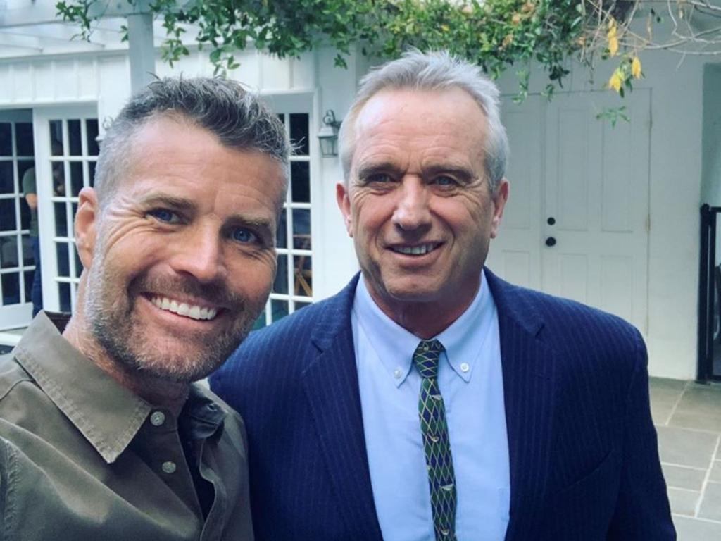 My Kitchen Rules host Pete Evans has faced criticism for posting this selfie with prominent anti-vaxxer Robert F. Kennedy Jr, who has spoken on the dangers of vaccination and helped finance anti-vax groups. Picture: Instagram