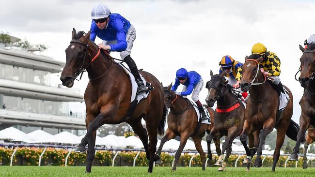 Willowy blasting to victory in the Group 2 Wakeful Stakes. Picture: Racing Photos