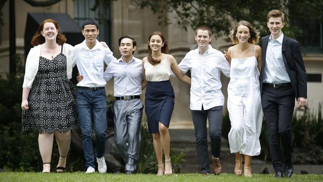 Young leaders after the ceremony. Picture: David Caird