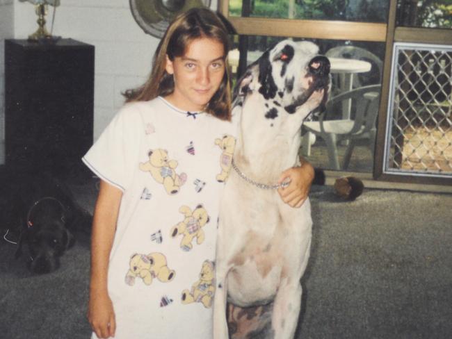 Rachel Antonio with her dog Phantom