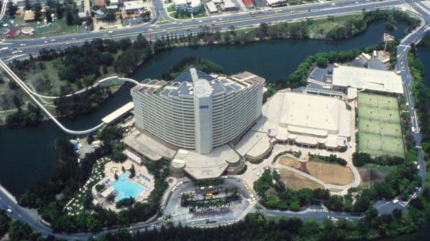 Conrad Jupiters Hotel and Casino, now The Star, in the 1980s when it first opened.