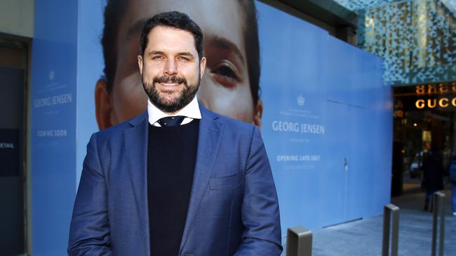 Belle Property Retail director Nick Kelly at the Georg Jensen's new shop at 188 Edward St in the Brisbane CBD.