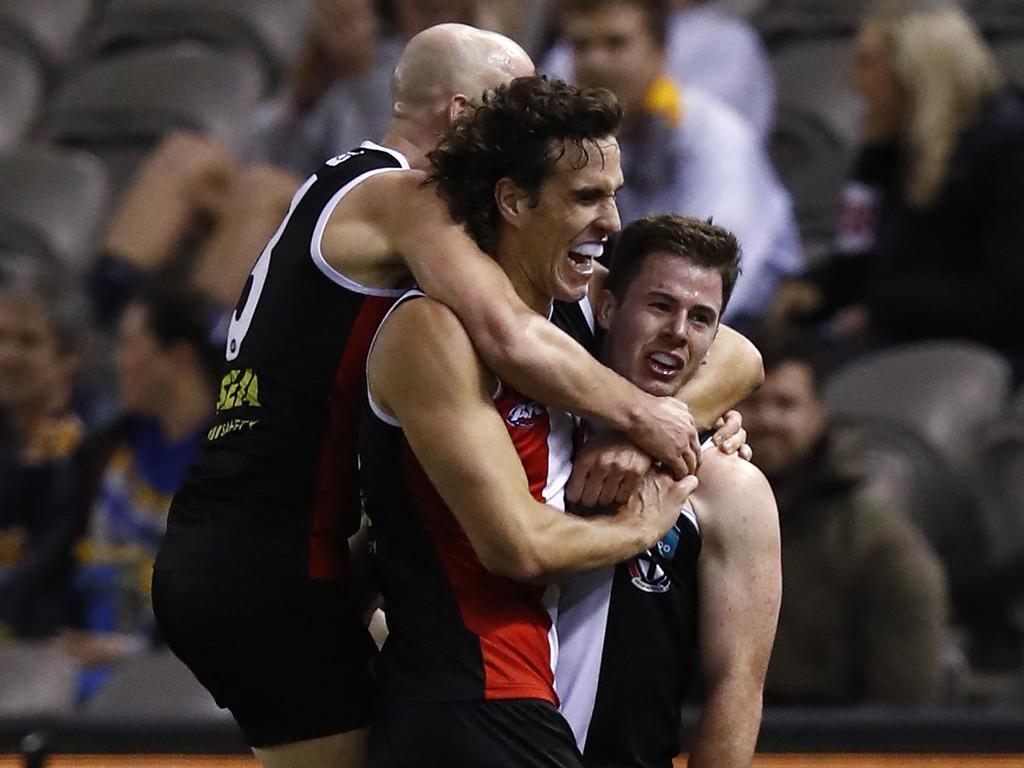 The Saints marched home strongly against the Eagles. Picture: Darrian Traynor/AFL Photos/via Getty Images