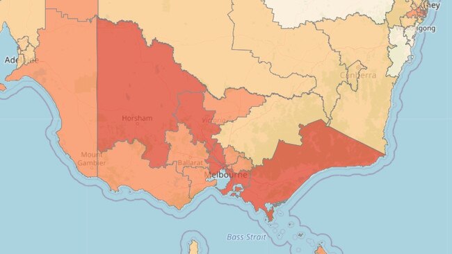 Payroll jobs data published by the Australian Bureau of Statistics reveal job losses in regions between March and September 5. Northwest Victoria suffered the steepest decline of any regional area in this period. Picture: Australian Bureau of Statistics