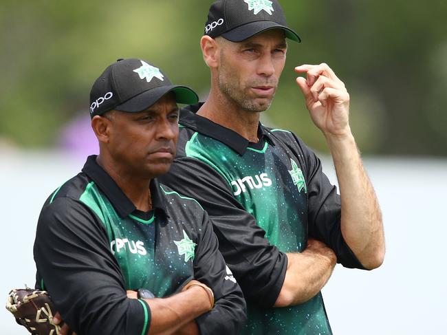 Dulip Samaraweera (l) quit as Victoria’s new women’s coach just two weeks into the job. Picture: Scott Barbour/Getty Images