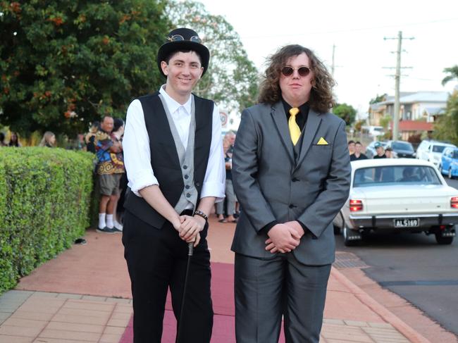 Noah Cross and Bill Banting at the 2023 Isis State High School formal. Image credit: Isis SHS.